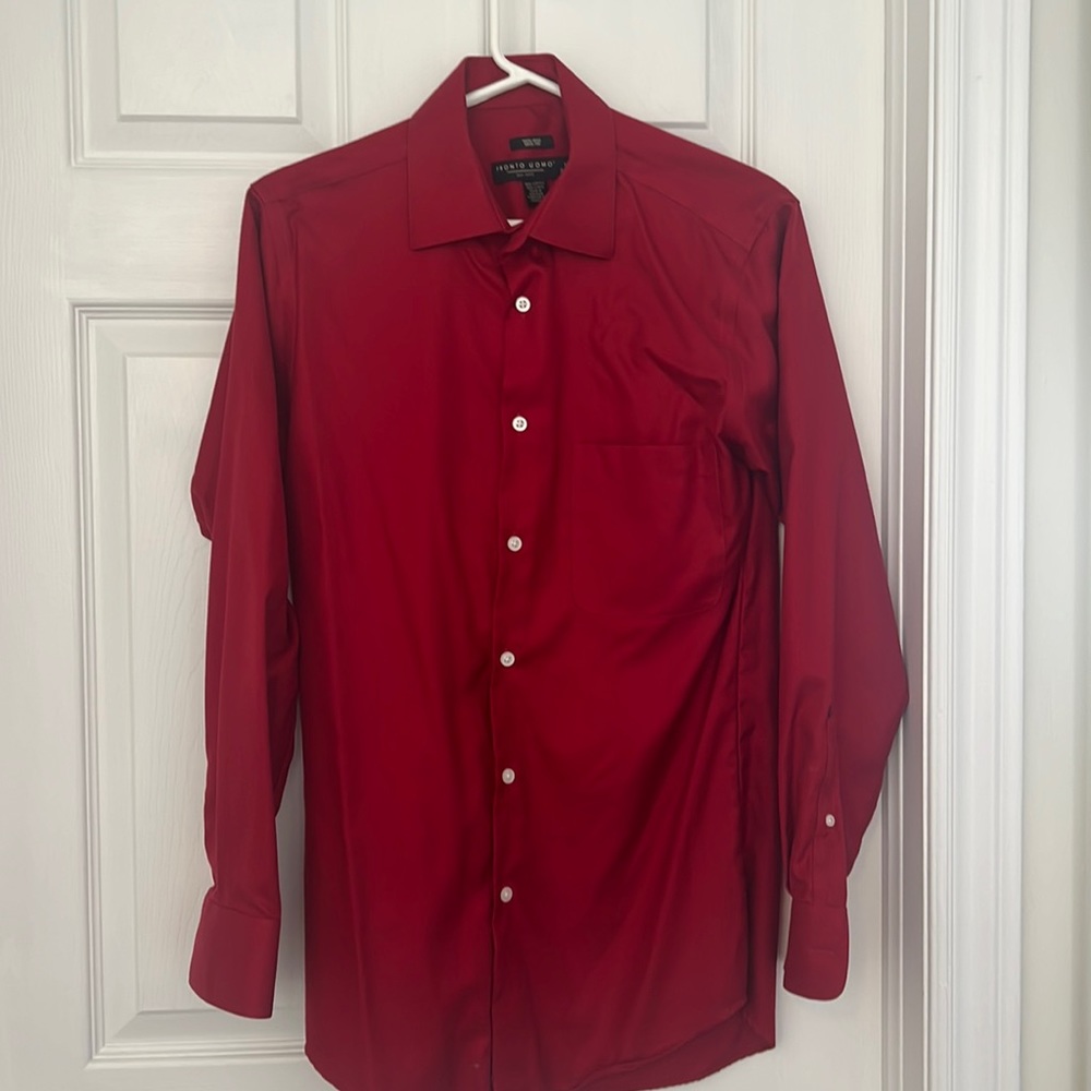 Pronto Uomo Red Dress shirt Mens